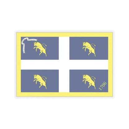 Flag of Turin Italy - STICKER Vinyl Kiss-Cut Decal 2 Inch Transparent - The Sticker Space