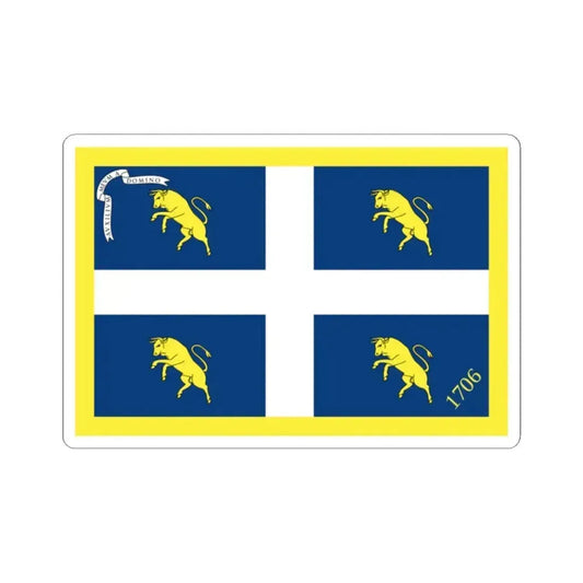 Flag of Turin Italy - STICKER Vinyl Kiss-Cut Decal 2 Inch White - The Sticker Space