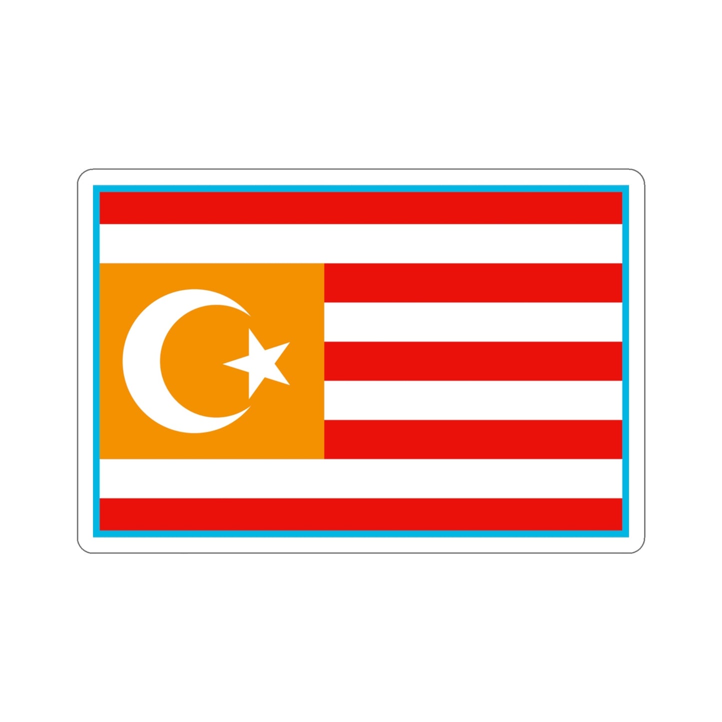 Flag of Turkestan STICKER Vinyl Die-Cut Decal-4 Inch-The Sticker Space