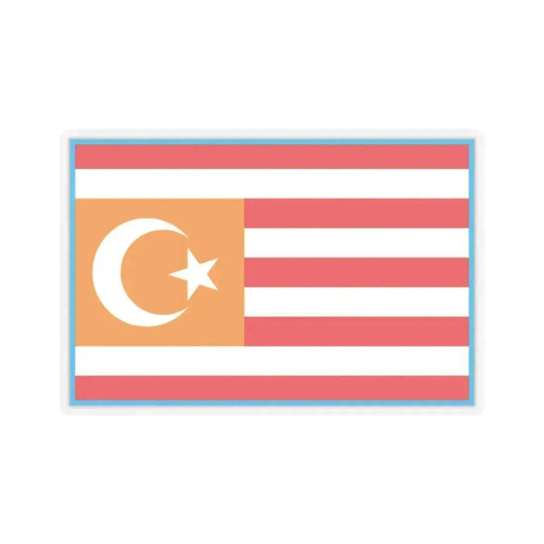 Flag of Turkestan - STICKER Vinyl Kiss-Cut Decal 2 Inch Transparent - The Sticker Space