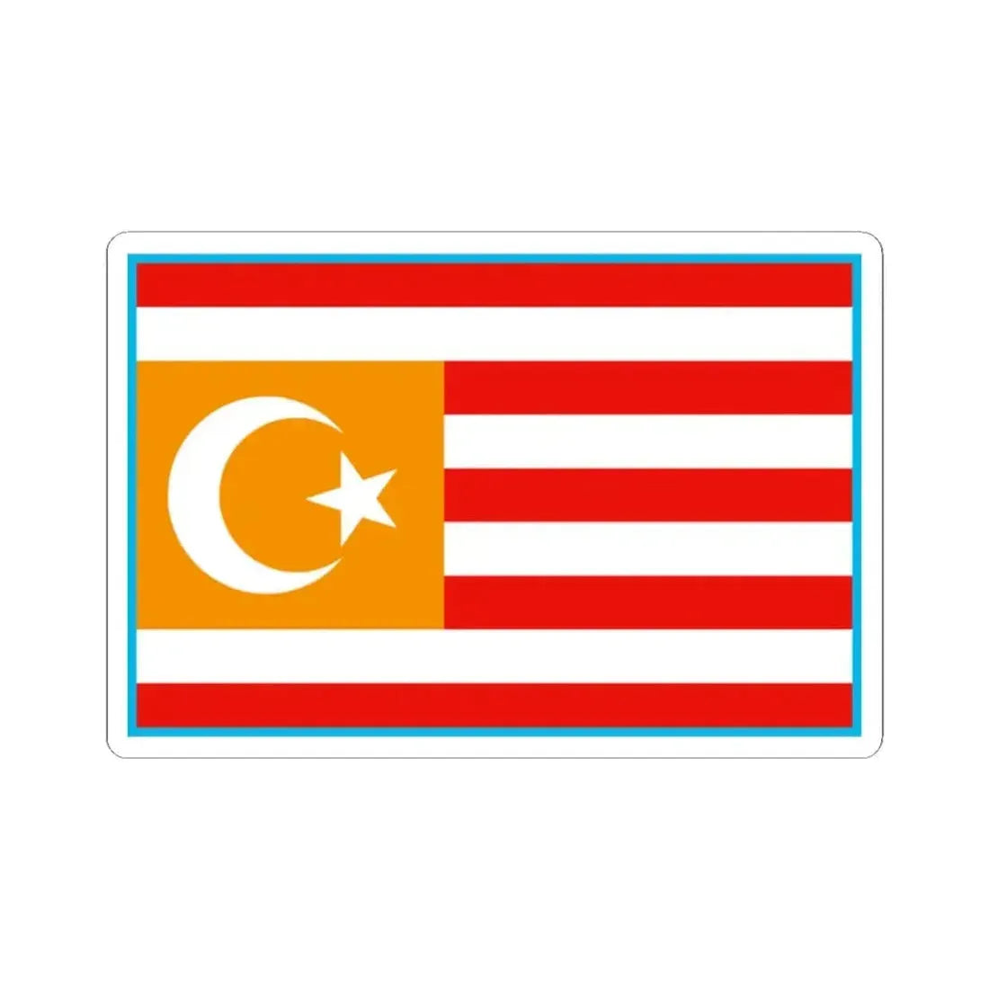 Flag of Turkestan - STICKER Vinyl Kiss-Cut Decal 2 Inch White - The Sticker Space