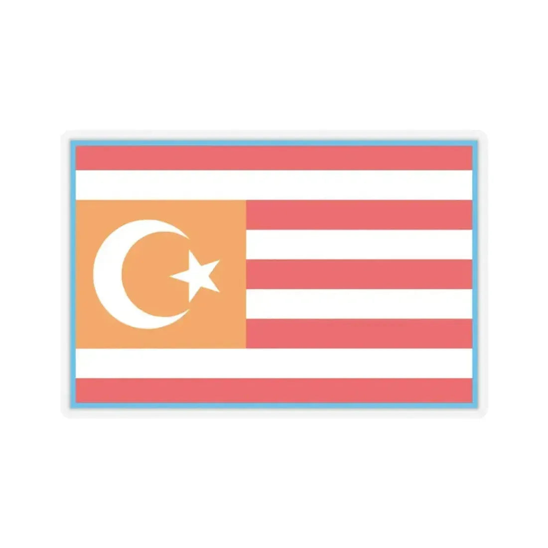 Flag of Turkestan - STICKER Vinyl Kiss-Cut Decal 3 Inch Transparent - The Sticker Space