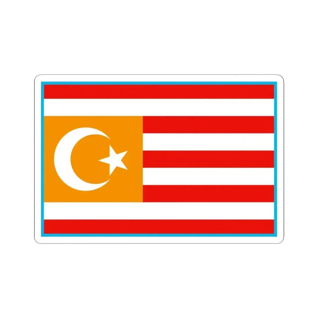 Flag of Turkestan - STICKER Vinyl Kiss-Cut Decal 3 Inch White - The Sticker Space