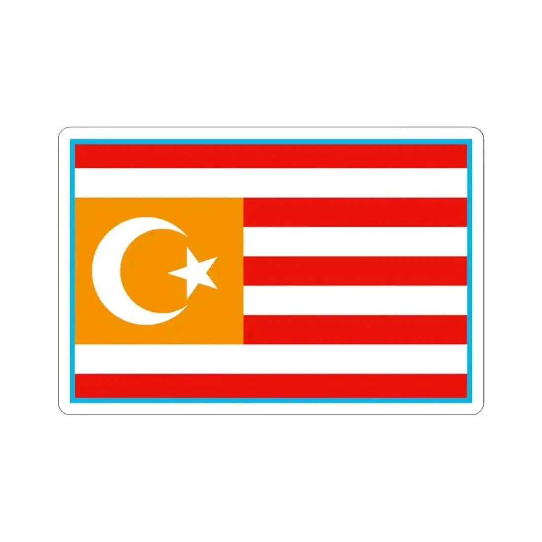 Flag of Turkestan - STICKER Vinyl Kiss-Cut Decal 4 Inch White - The Sticker Space