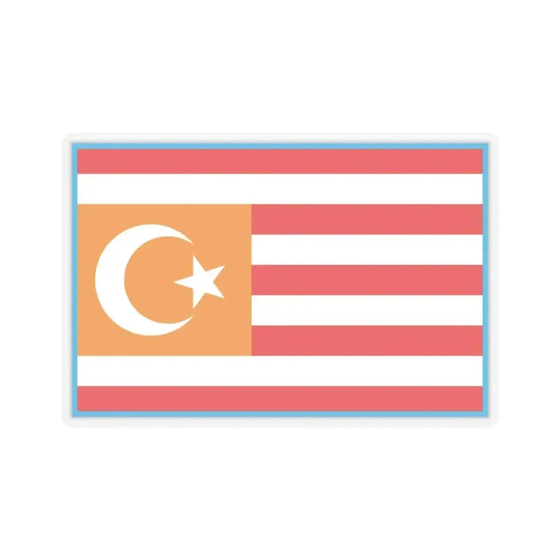 Flag of Turkestan - STICKER Vinyl Kiss-Cut Decal 6 Inch Transparent - The Sticker Space