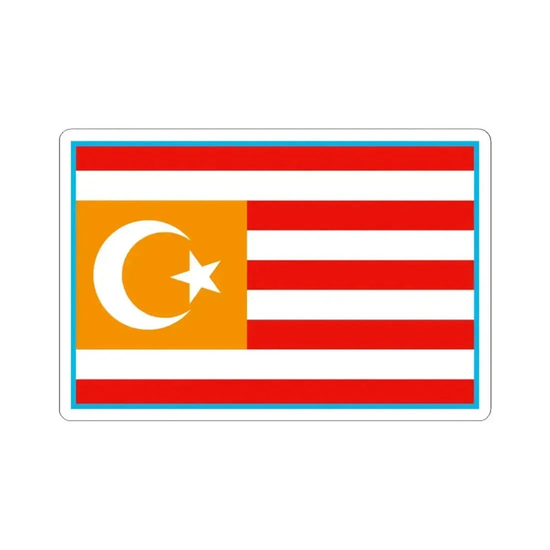 Flag of Turkestan - STICKER Vinyl Kiss-Cut Decal 6 Inch White - The Sticker Space