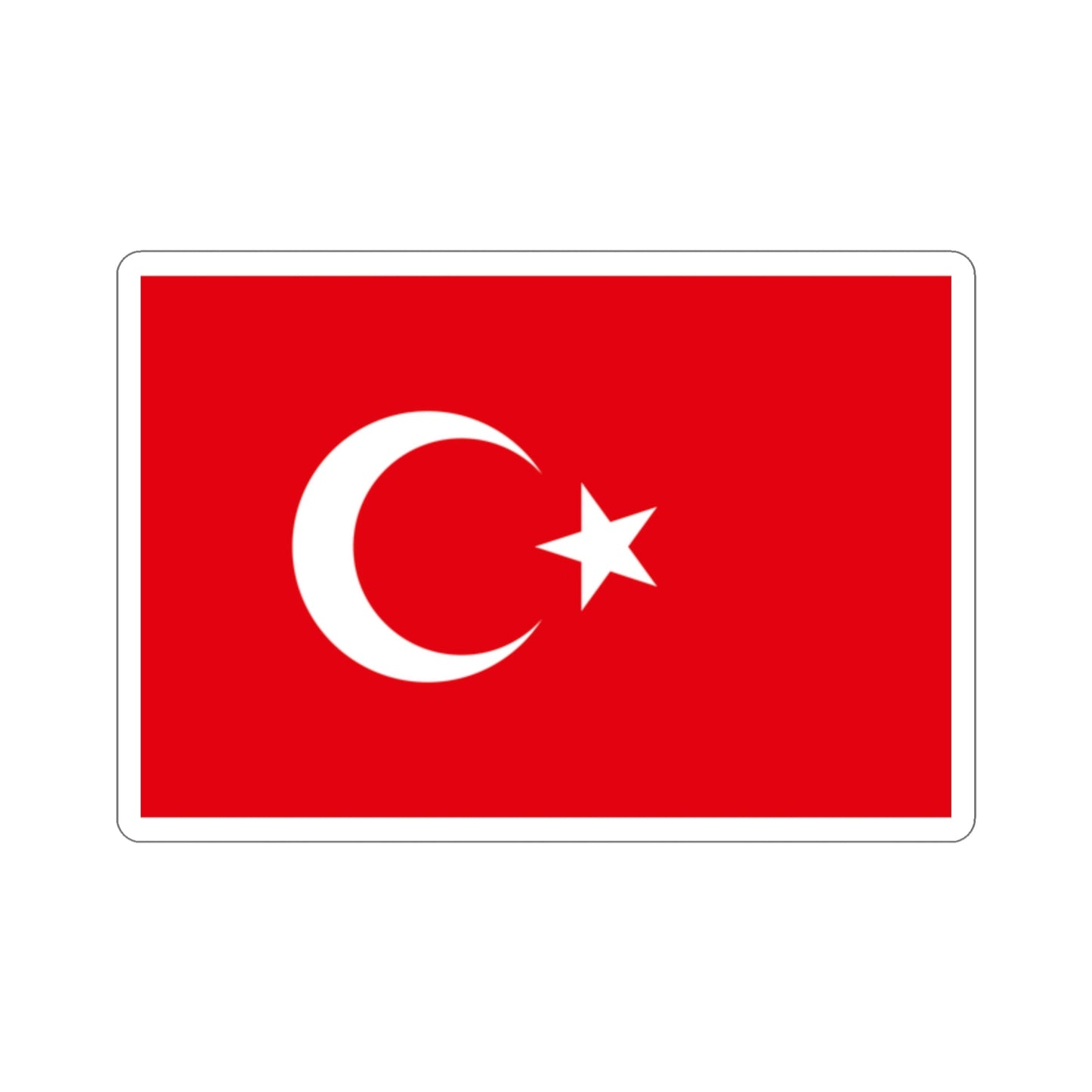 Flag of Turkey STICKER Vinyl Die-Cut Decal-2 Inch-The Sticker Space