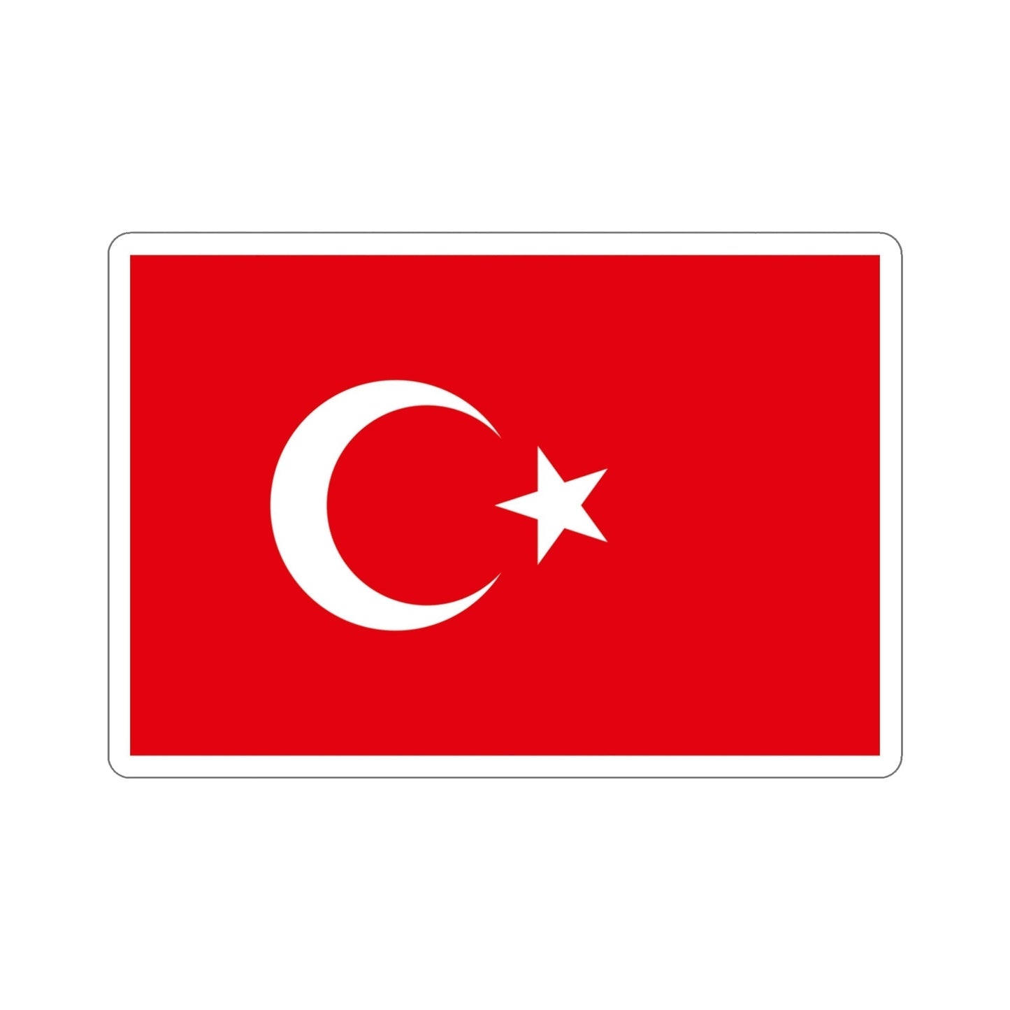 Flag of Turkey STICKER Vinyl Die-Cut Decal-4 Inch-The Sticker Space