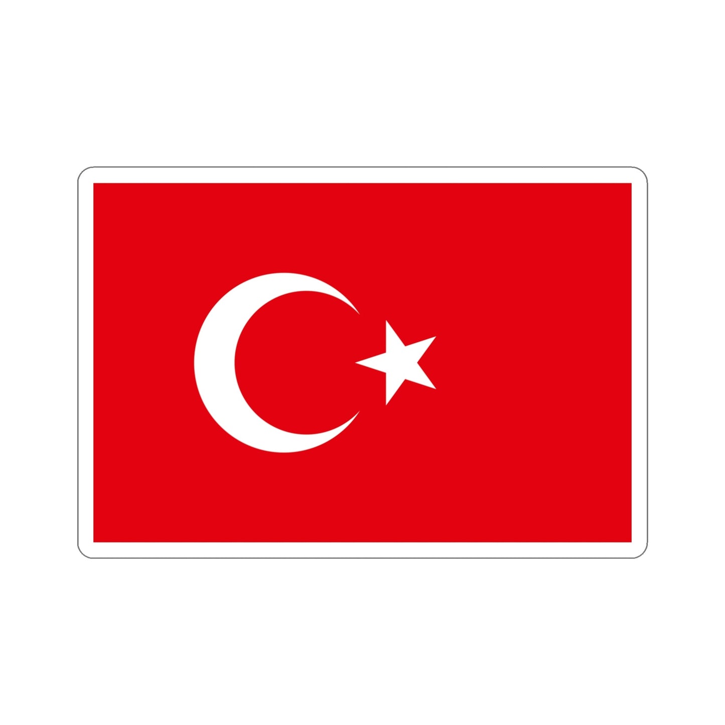 Flag of Turkey STICKER Vinyl Die-Cut Decal-5 Inch-The Sticker Space