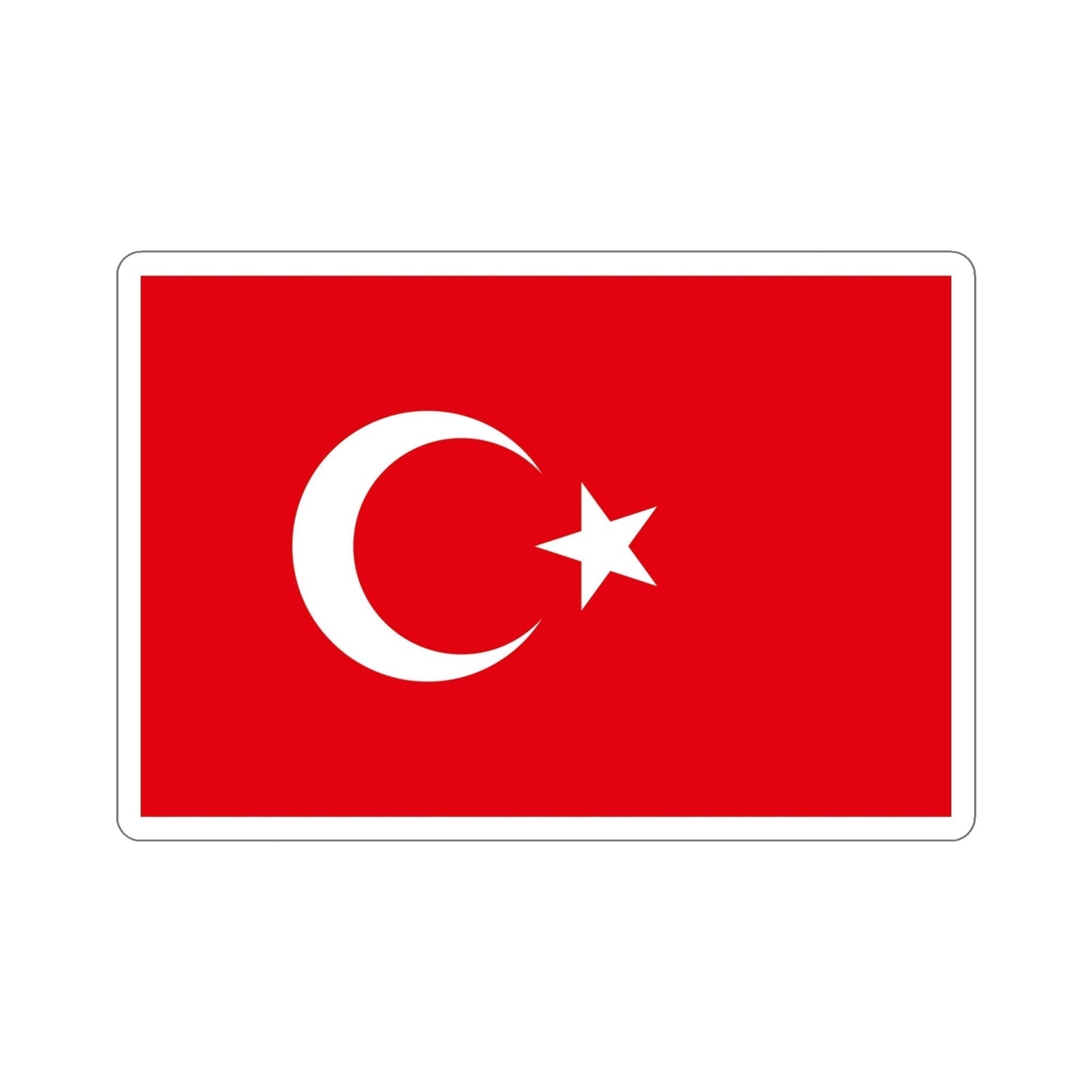 Flag of Turkey STICKER Vinyl Die-Cut Decal-6 Inch-The Sticker Space