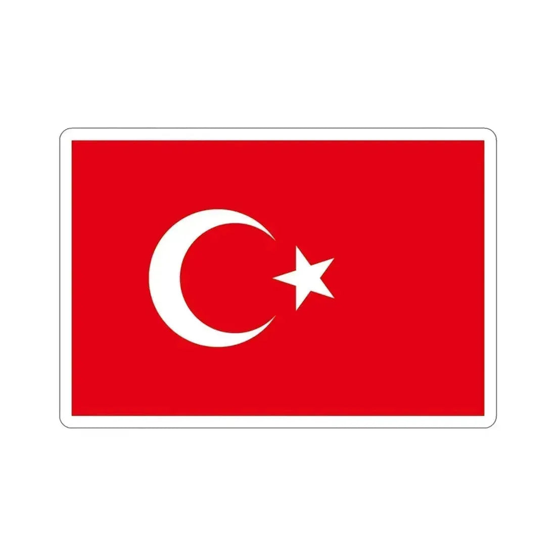 Flag of Turkey STICKER Vinyl Die-Cut Decal 6 Inch - The Sticker Space