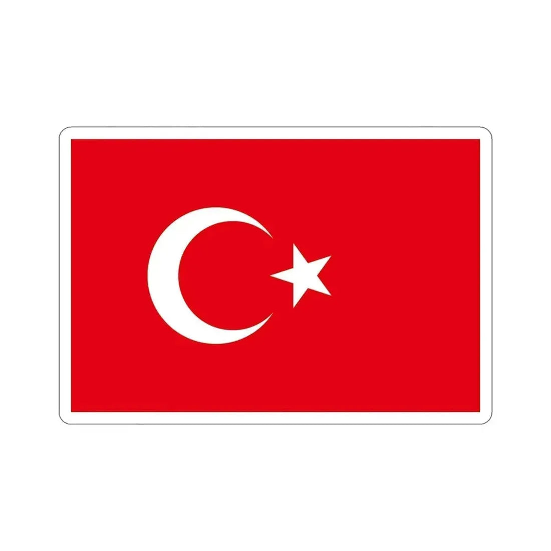 Flag of Turkey STICKER Vinyl Die-Cut Decal 6 Inch - The Sticker Space