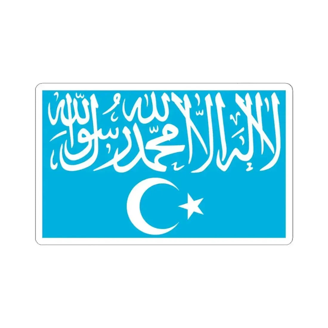 Flag of Turkistan Islamic Party - STICKER Vinyl Kiss-Cut Decal 6 Inch White - The Sticker Space
