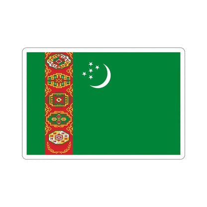 Flag of Turkmenistan STICKER Vinyl Die-Cut Decal 6 Inch - The Sticker Space
