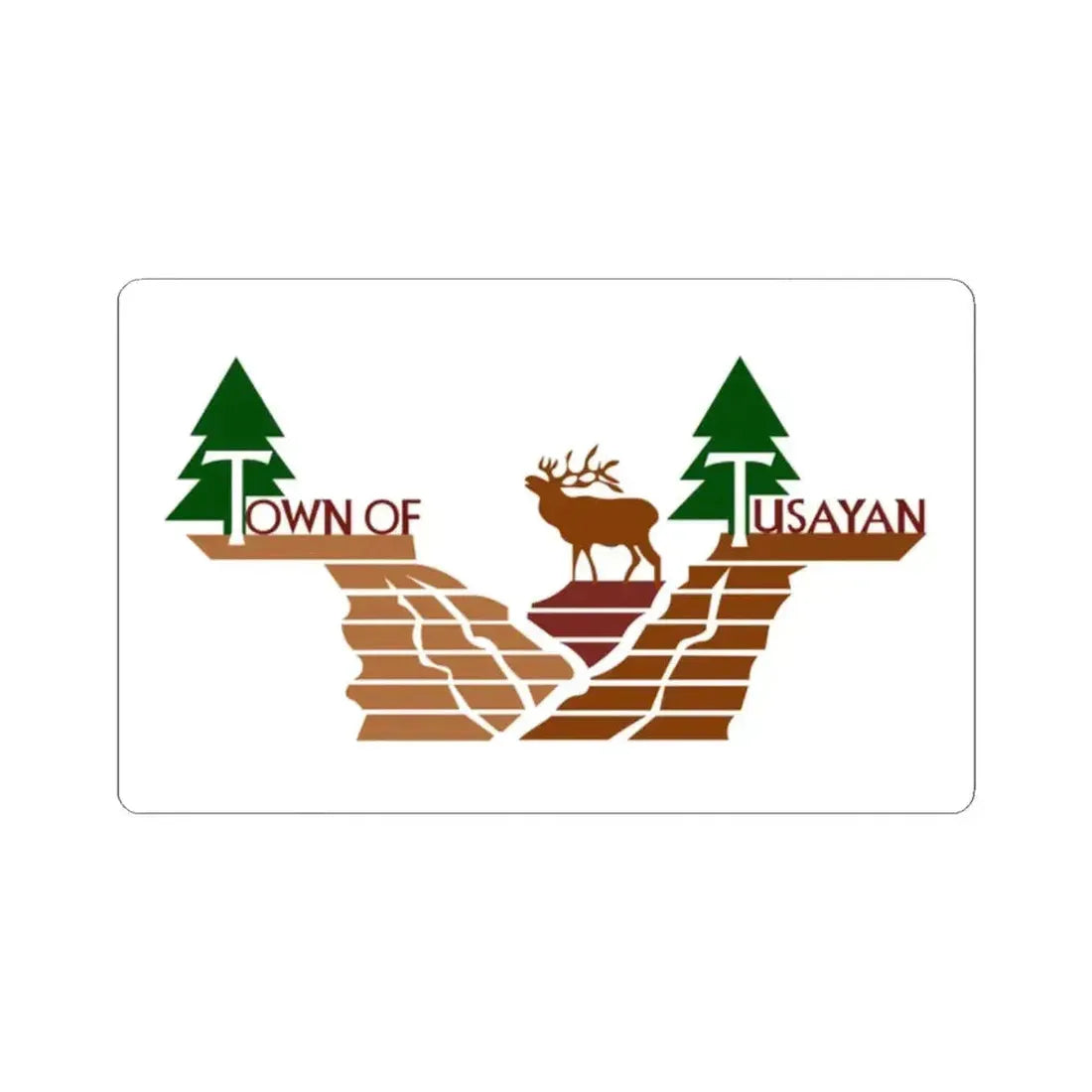 Flag of Tusayan Arizona (United States) STICKER Vinyl Kiss-Cut Decal 2 Inch White - The Sticker Space