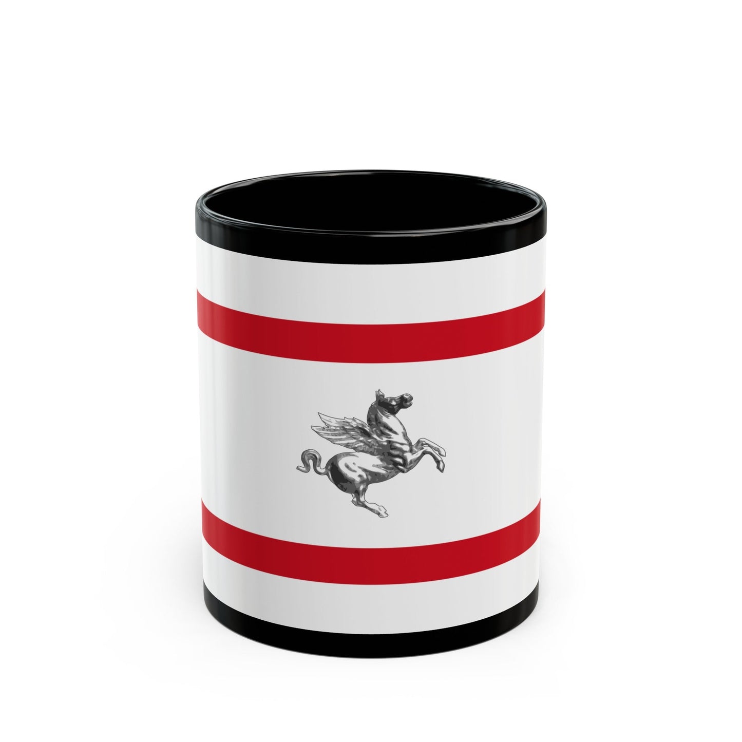 Flag of Tuscany Italy - Black Coffee Mug-11oz-The Sticker Space