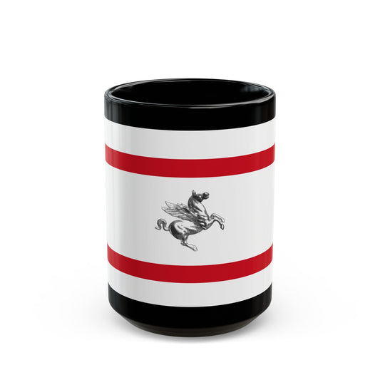 Flag of Tuscany Italy - Black Coffee Mug-15oz-The Sticker Space