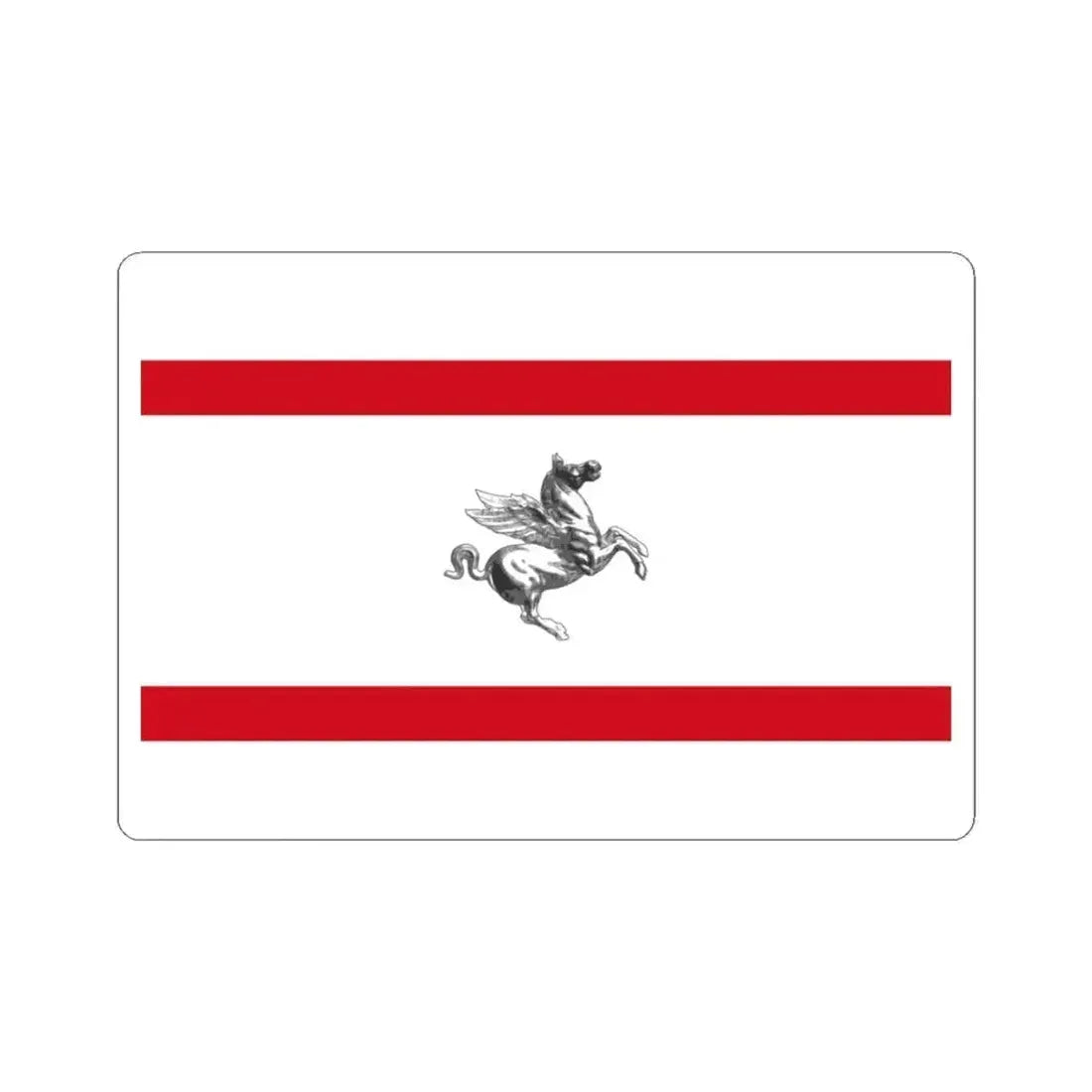 Flag of Tuscany Italy - STICKER Vinyl Kiss-Cut Decal 3 Inch White - The Sticker Space