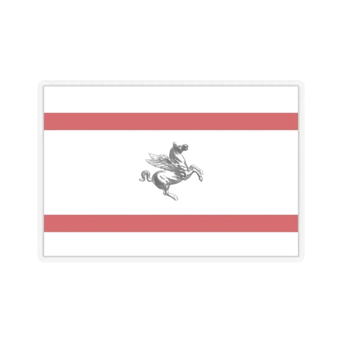 Flag of Tuscany Italy - STICKER Vinyl Kiss-Cut Decal 4 Inch Transparent - The Sticker Space