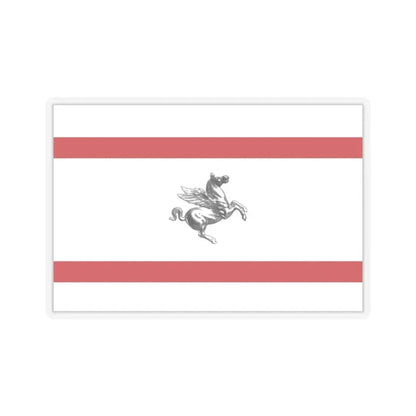 Flag of Tuscany Italy - STICKER Vinyl Kiss-Cut Decal 4 Inch Transparent - The Sticker Space