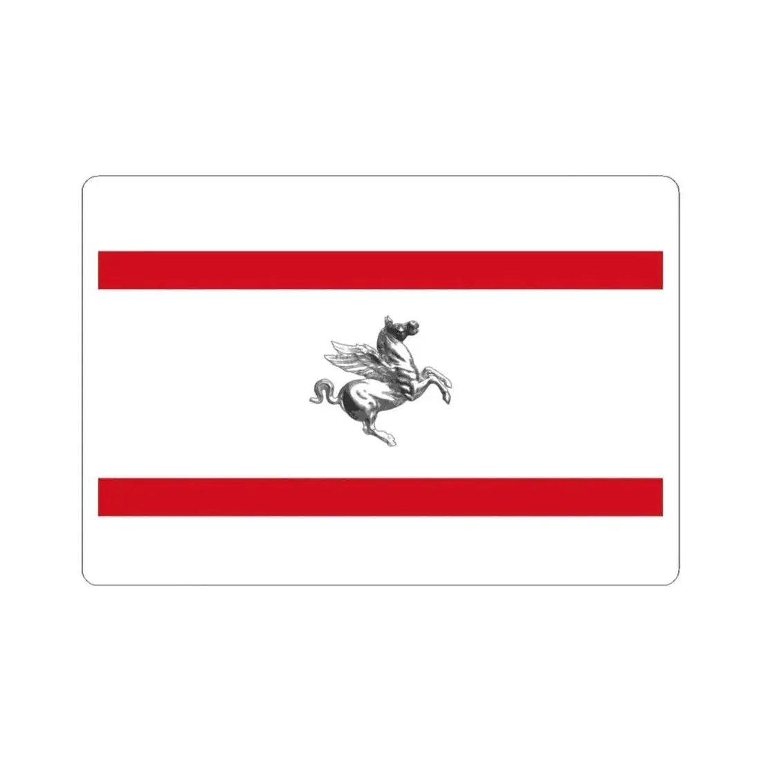Flag of Tuscany Italy - STICKER Vinyl Kiss-Cut Decal 4 Inch White - The Sticker Space