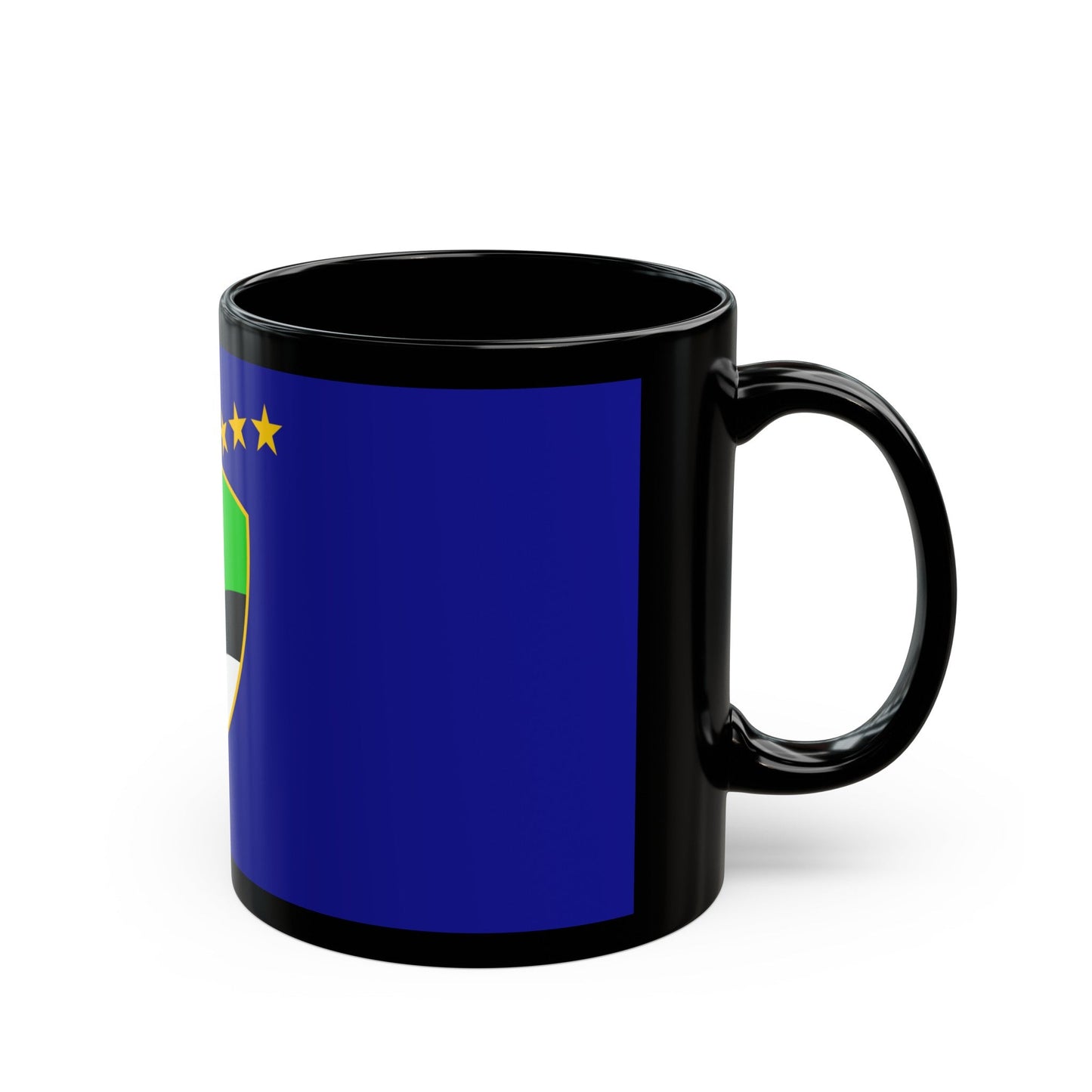 Flag of Tuzla Canton Bosnia and Herzegovina - Black Coffee Mug-The Sticker Space