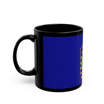 Flag of Tuzla Canton Bosnia and Herzegovina - Black Coffee Mug-The Sticker Space