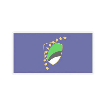 Flag of Tuzla Canton Bosnia and Herzegovina - STICKER Vinyl Kiss-Cut Decal 2 Inch Transparent - The Sticker Space