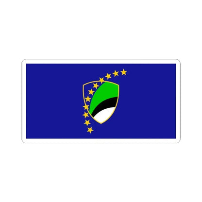 Flag of Tuzla Canton (Bosnia and Herzegovina) STICKER Vinyl Kiss-Cut Decal 2 Inch White - The Sticker Space