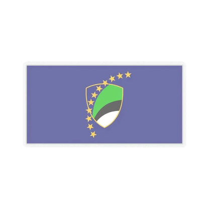 Flag of Tuzla Canton Bosnia and Herzegovina - STICKER Vinyl Kiss-Cut Decal 3 Inch Transparent - The Sticker Space