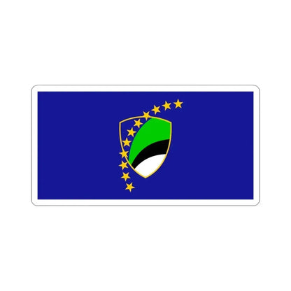 Flag of Tuzla Canton Bosnia and Herzegovina - STICKER Vinyl Kiss-Cut Decal 3 Inch White - The Sticker Space