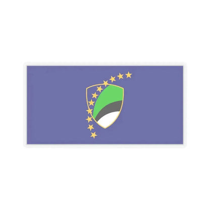Flag of Tuzla Canton Bosnia and Herzegovina - STICKER Vinyl Kiss-Cut Decal 4 Inch Transparent - The Sticker Space