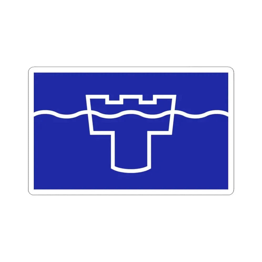 Flag of Tyne & Wear UK - STICKER Vinyl Kiss-Cut Decal 3 Inch White - The Sticker Space