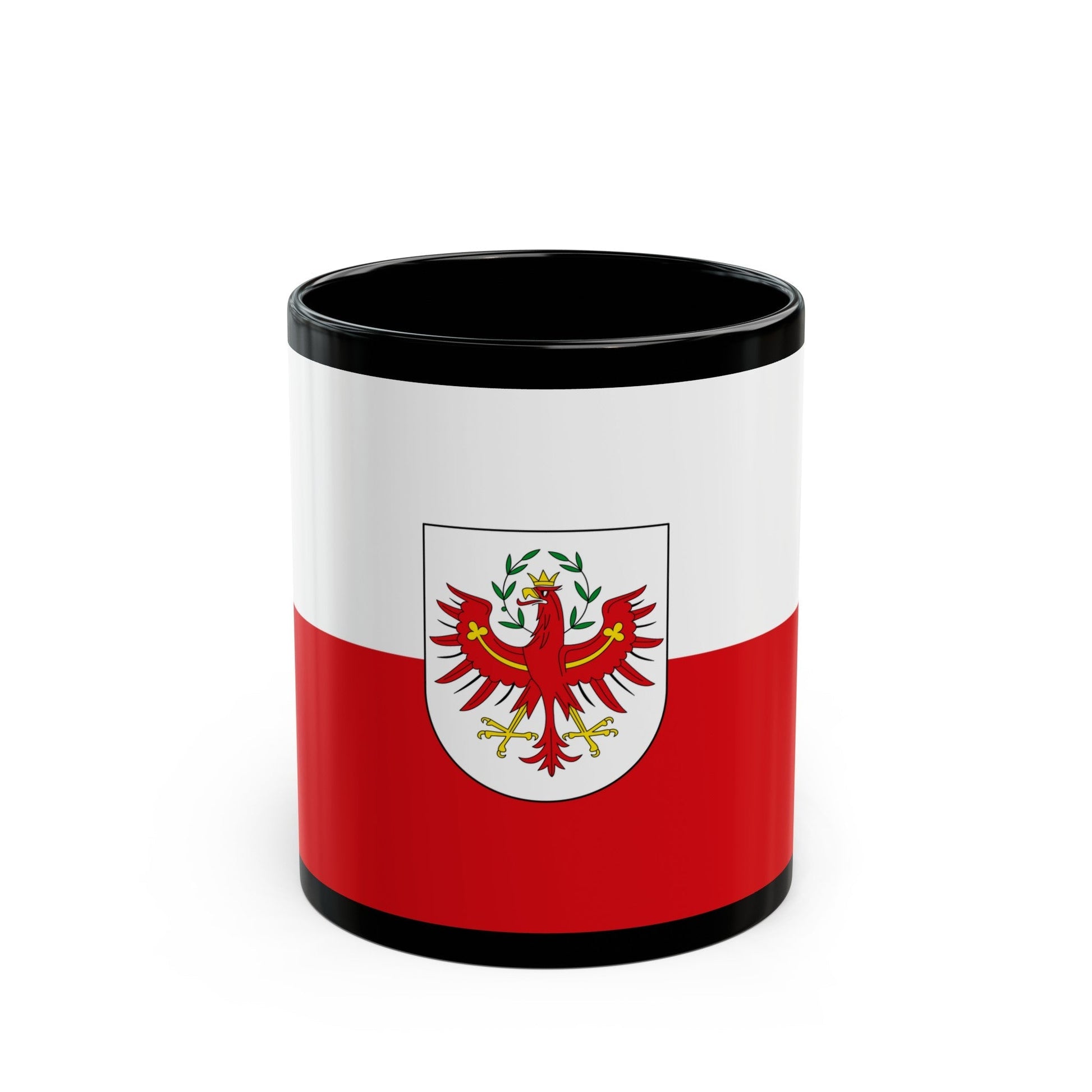 Flag of Tyrol Tirol Austria - Black Coffee Mug-11oz-The Sticker Space