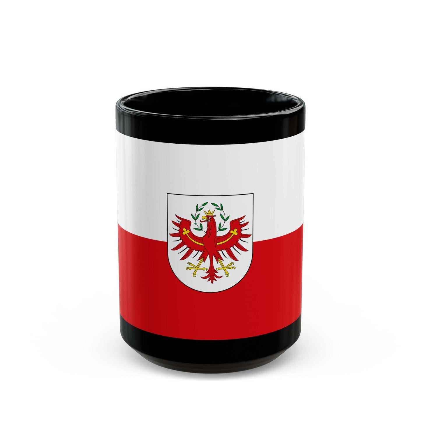 Flag of Tyrol Tirol Austria - Black Coffee Mug-15oz-The Sticker Space