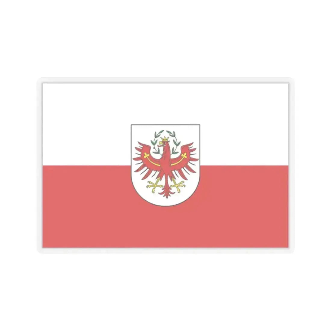 Flag of Tyrol Tirol Austria - STICKER Vinyl Kiss-Cut Decal 2 Inch Transparent - The Sticker Space