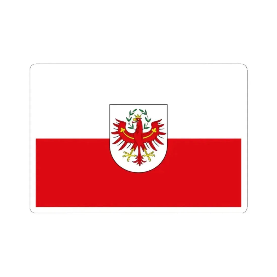 Flag of Tyrol Tirol Austria - STICKER Vinyl Kiss-Cut Decal 2 Inch White - The Sticker Space