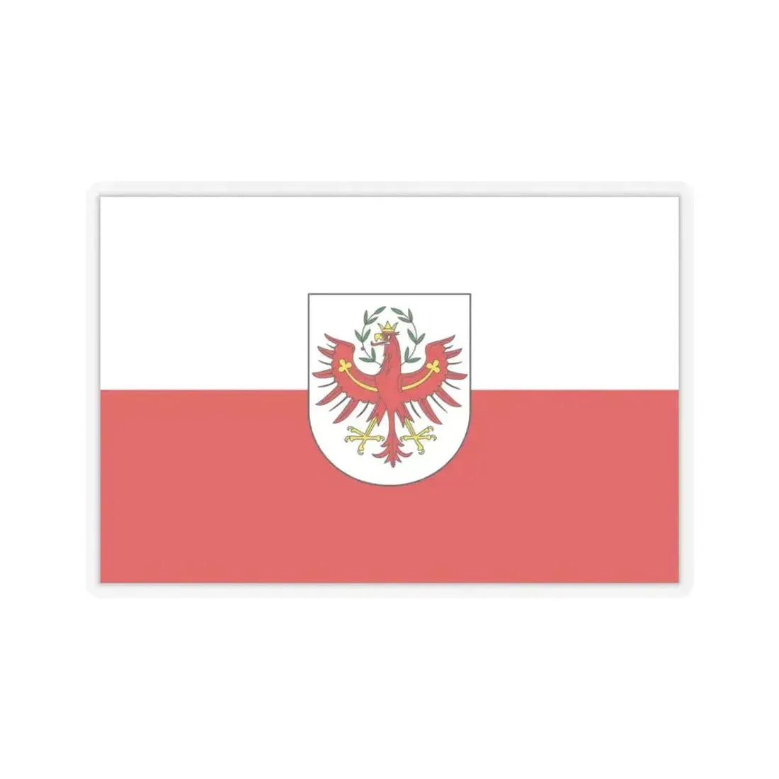 Flag of Tyrol Tirol Austria - STICKER Vinyl Kiss-Cut Decal 3 Inch Transparent - The Sticker Space