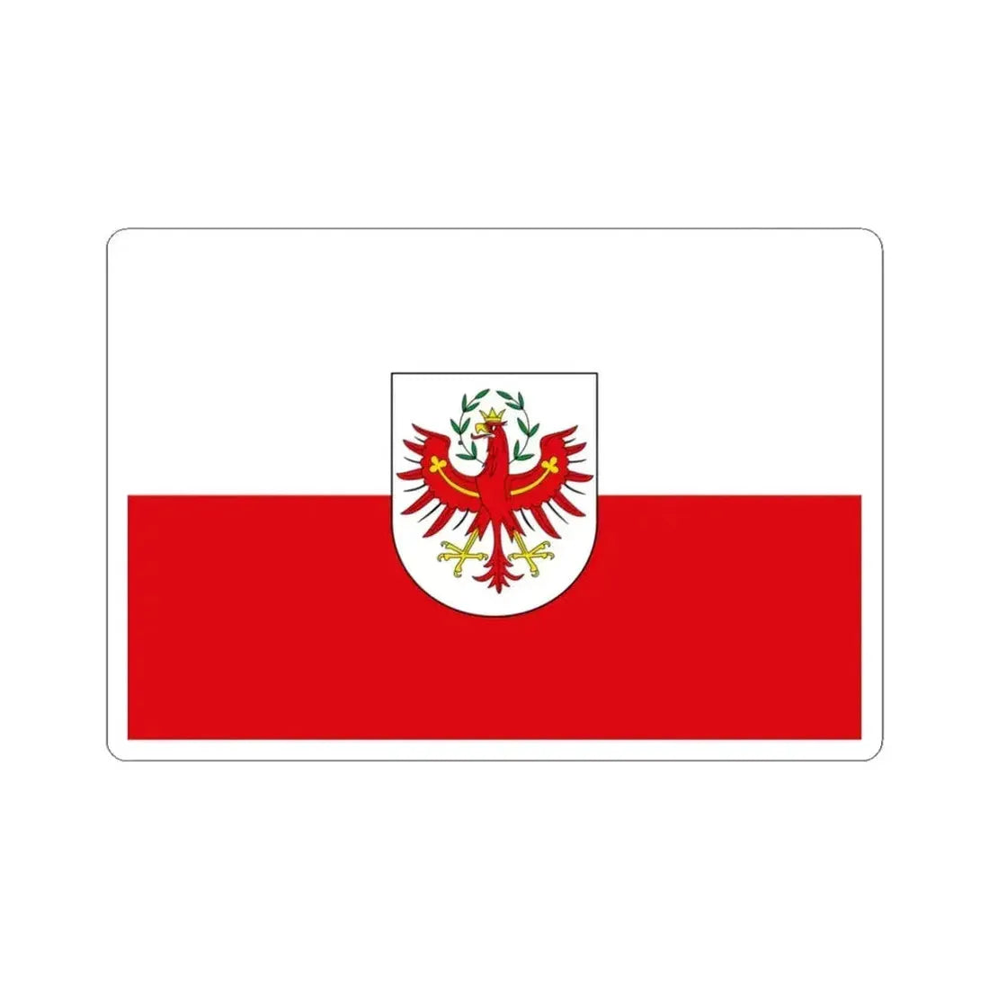Flag of Tyrol Tirol Austria - STICKER Vinyl Kiss-Cut Decal 3 Inch White - The Sticker Space