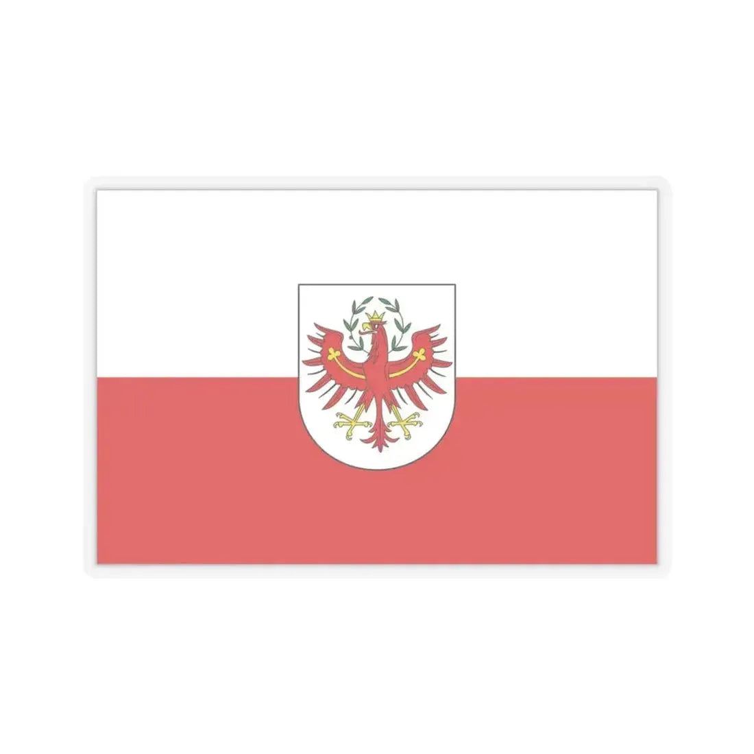 Flag of Tyrol Tirol Austria - STICKER Vinyl Kiss-Cut Decal 4 Inch Transparent - The Sticker Space