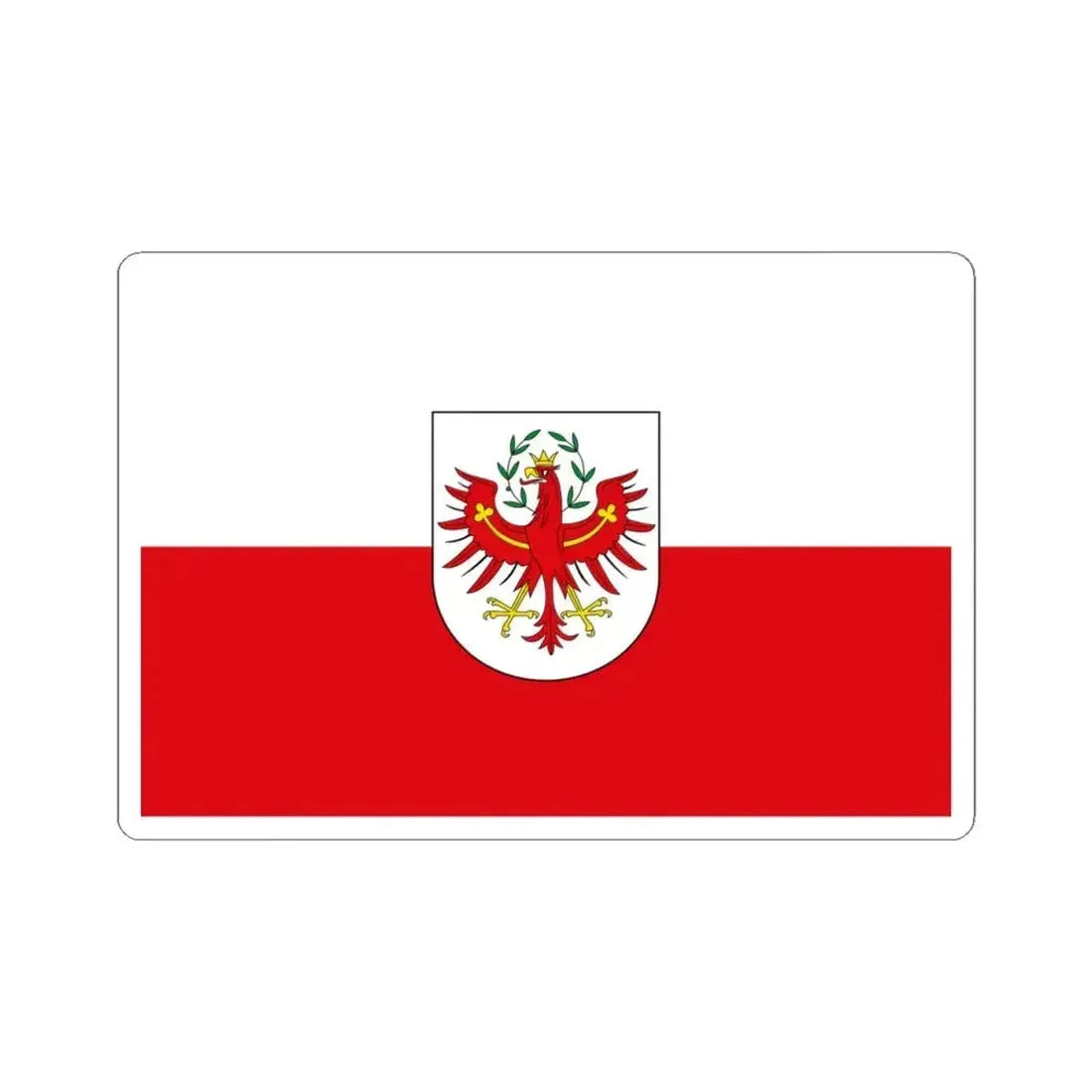 Flag of Tyrol Tirol Austria - STICKER Vinyl Kiss-Cut Decal 4 Inch White - The Sticker Space