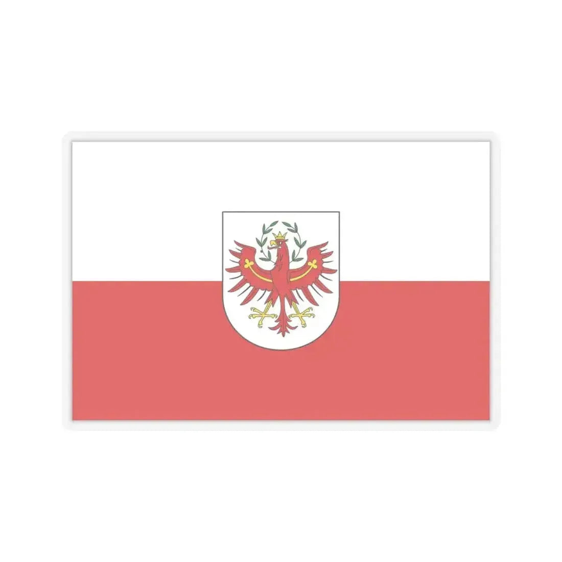 Flag of Tyrol Tirol Austria - STICKER Vinyl Kiss-Cut Decal 6 Inch Transparent - The Sticker Space