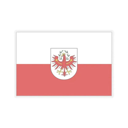 Flag of Tyrol Tirol Austria - STICKER Vinyl Kiss-Cut Decal 6 Inch Transparent - The Sticker Space