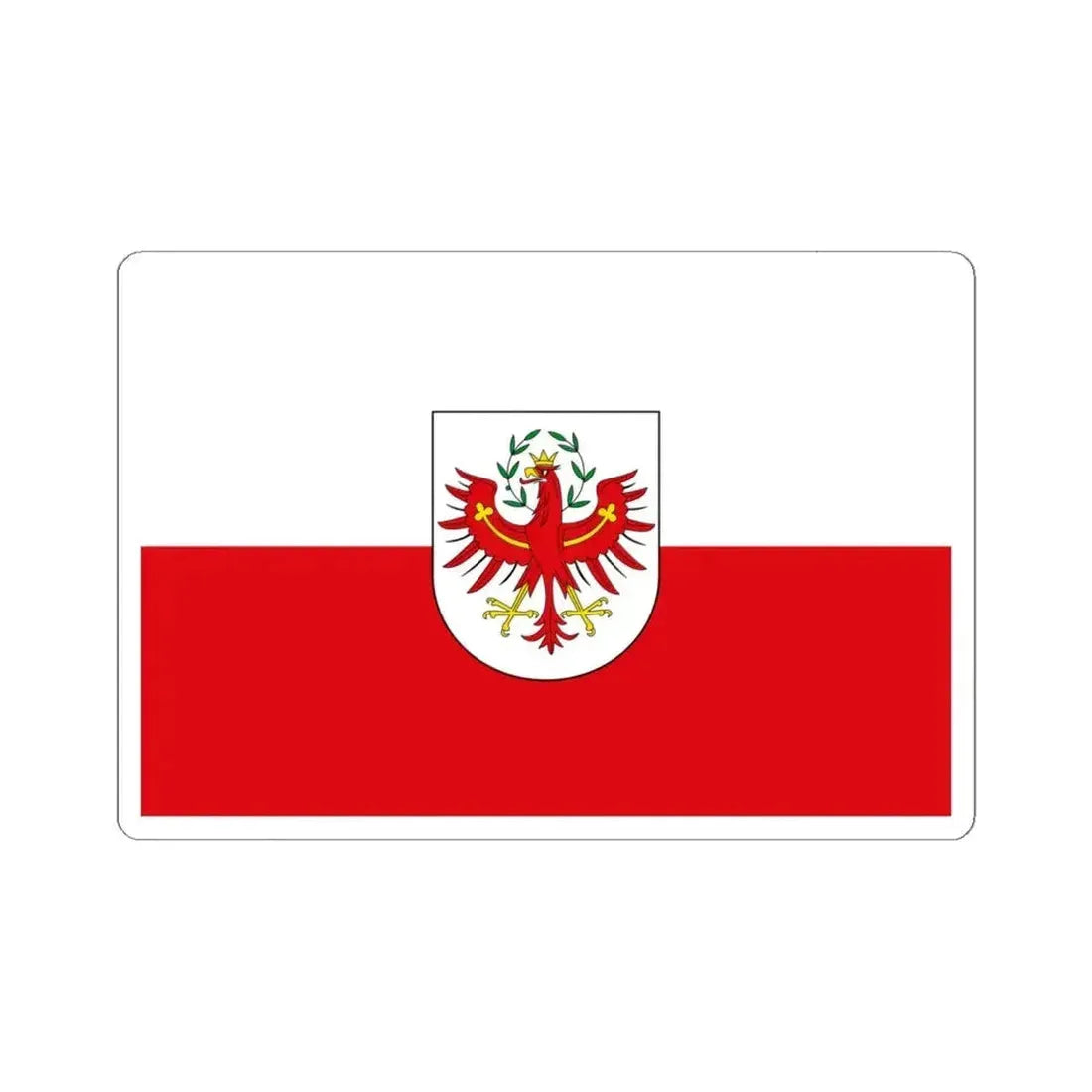 Flag of Tyrol Tirol Austria - STICKER Vinyl Kiss-Cut Decal 6 Inch White - The Sticker Space