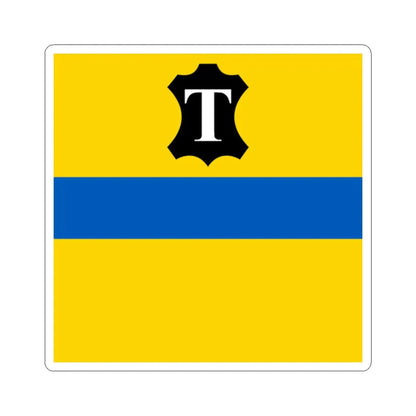 Flag of Tysmenytsia (Ukraine) STICKER Vinyl Kiss-Cut Decal 2 Inch White - The Sticker Space