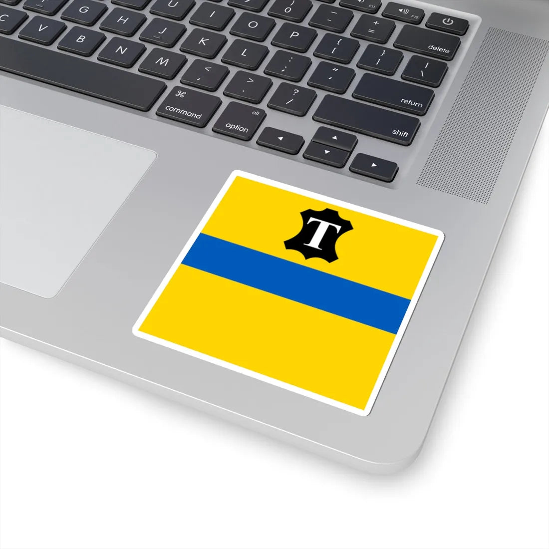 Flag of Tysmenytsia (Ukraine) STICKER Vinyl Kiss-Cut Decal - The Sticker Space