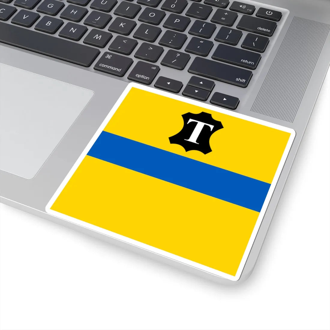 Flag of Tysmenytsia (Ukraine) STICKER Vinyl Kiss-Cut Decal - The Sticker Space