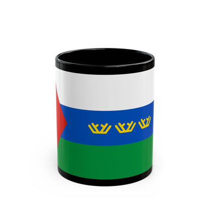 Flag of Tyumen Oblast Russia - Black Coffee Mug-11oz-The Sticker Space