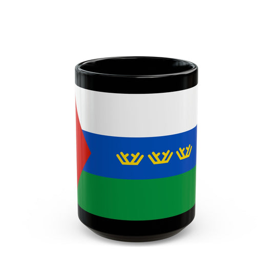 Flag of Tyumen Oblast Russia - Black Coffee Mug-15oz-The Sticker Space