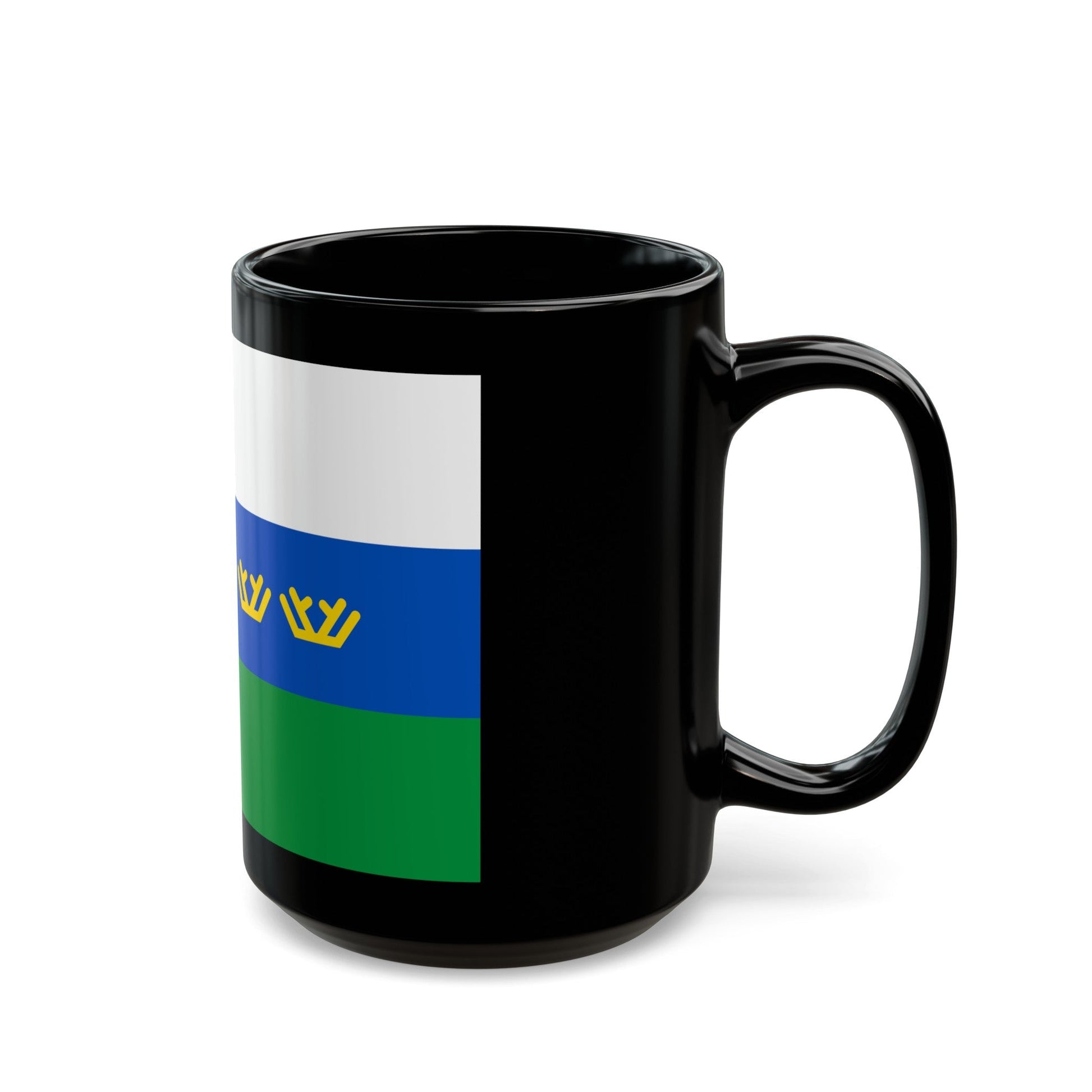 Flag of Tyumen Oblast Russia - Black Coffee Mug-The Sticker Space